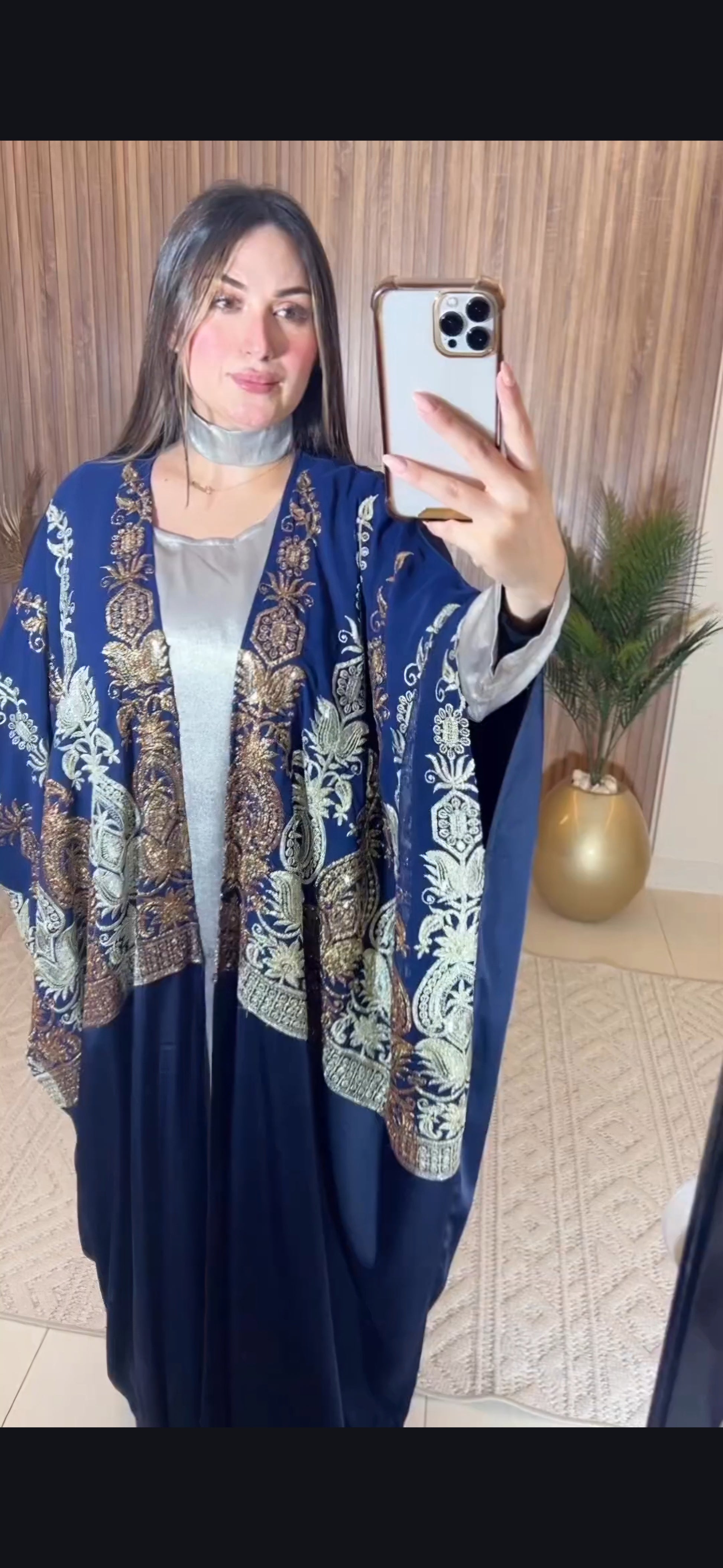 Premium silk satin Kaftan